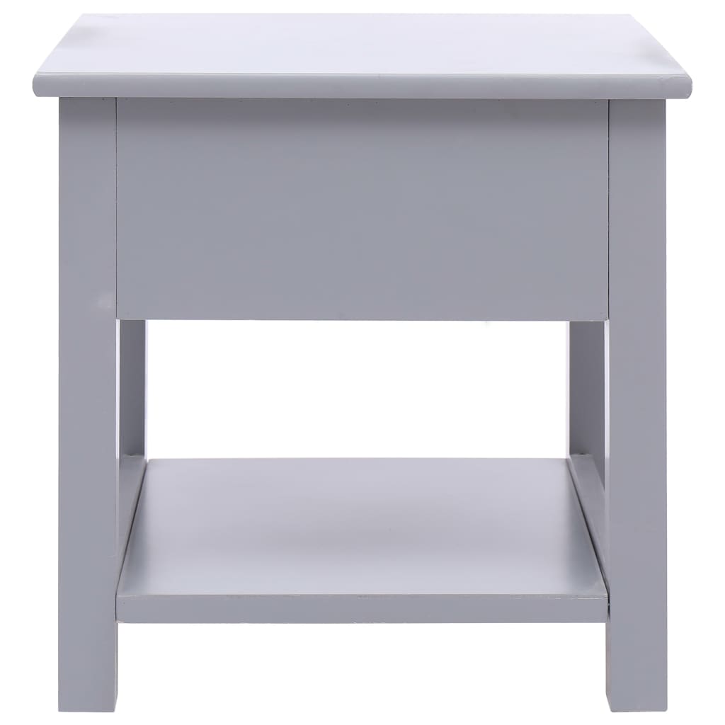 Gray side table 40x40x40 cm Paulownia wood wood