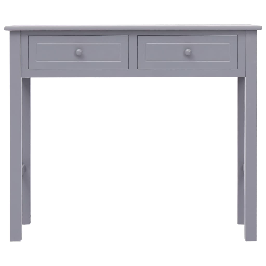 Gray console table 90 x 30 x 77 cm wood