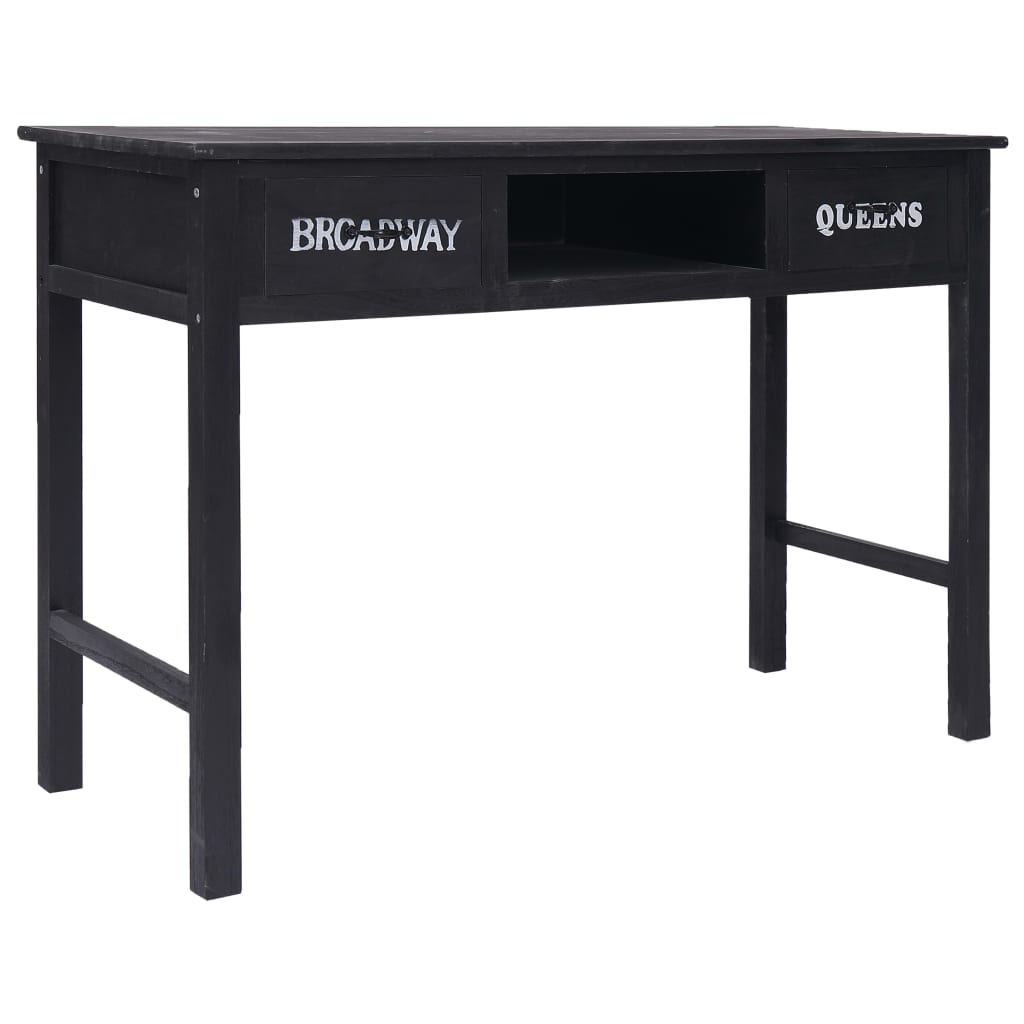 Black console table 110x45x76 cm wood