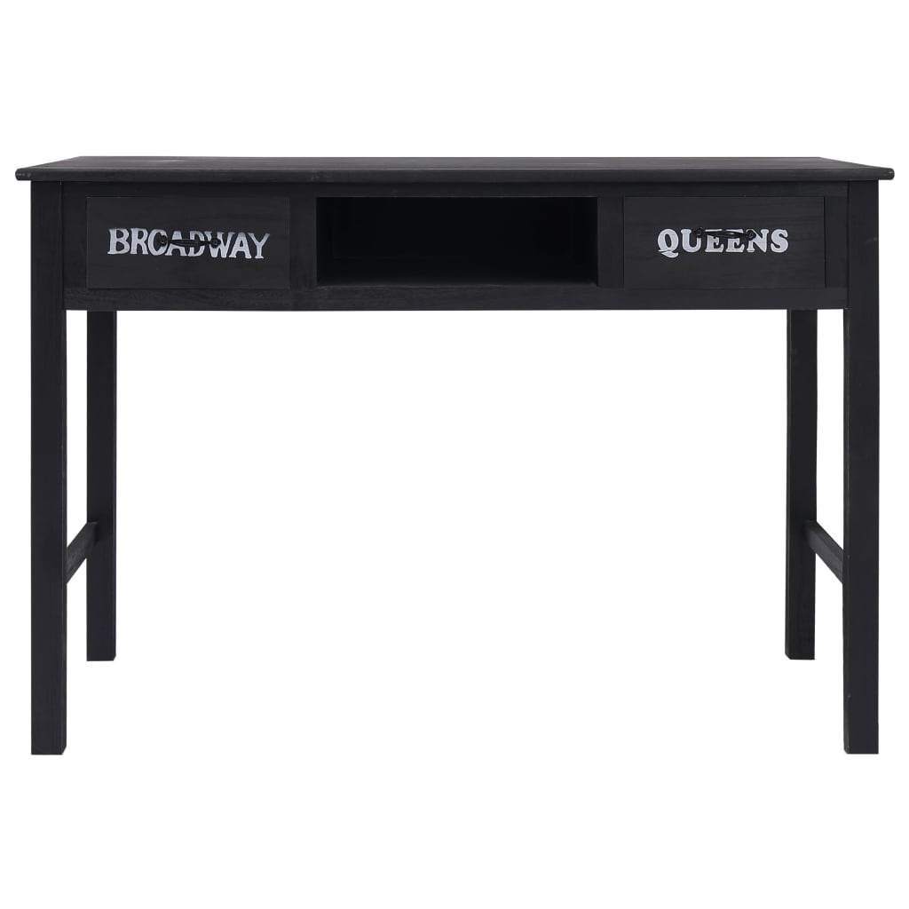 Table console Noir 110x45x76 cm Bois