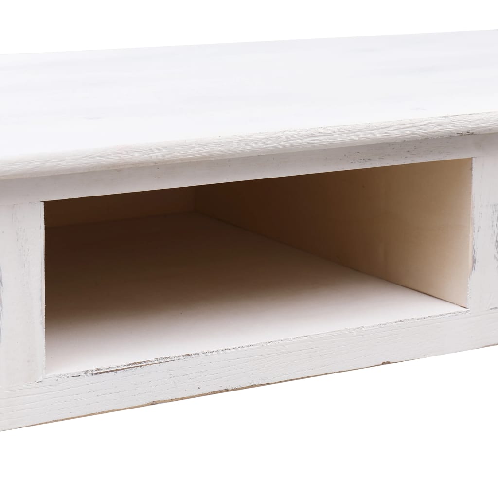 Alte weiße Konsole Tabelle 110 x 45 x 76 cm Holz