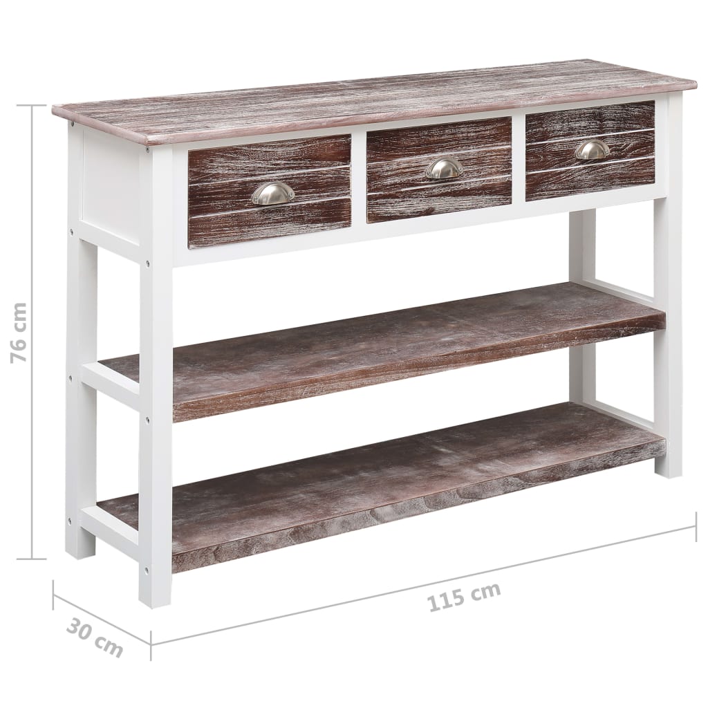 Altes braunes Buffet 115x30x76 cm Holz