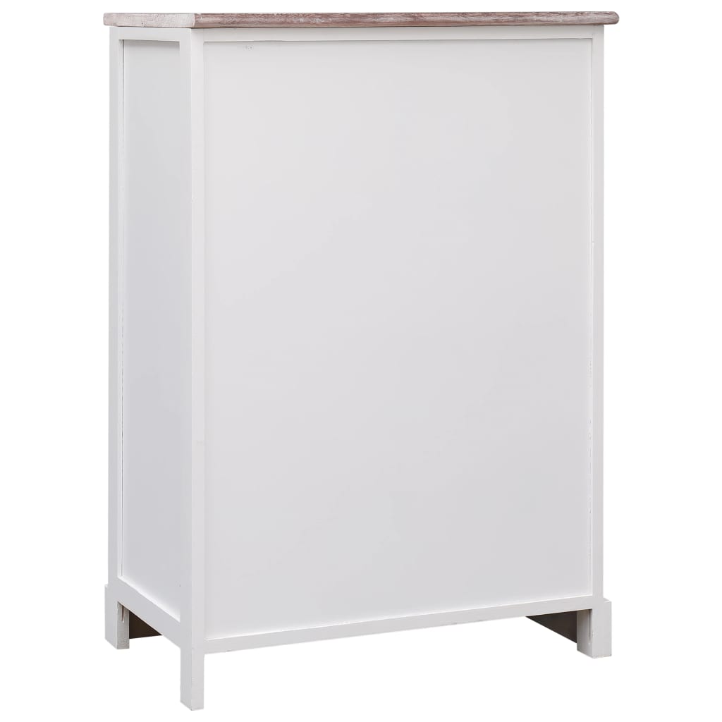 Credenza con 10 cassetti Marrone 113x30x79 cm Legno