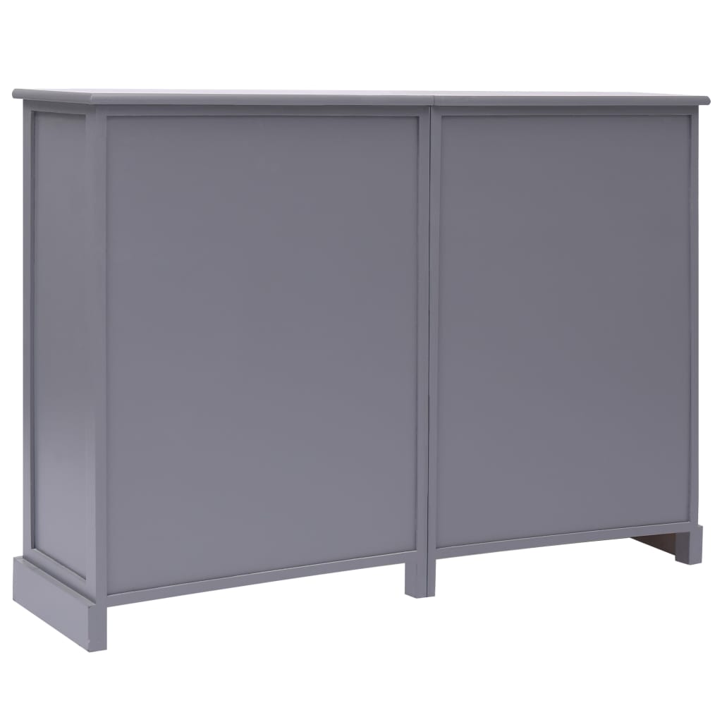 Credenza con 10 cassetti Grigio 113x30x79 cm Legno