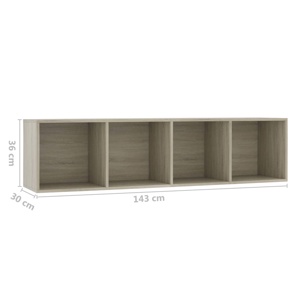 Bibliothek/TV -Möbel Sonoma 143 x 30 x 36 cm