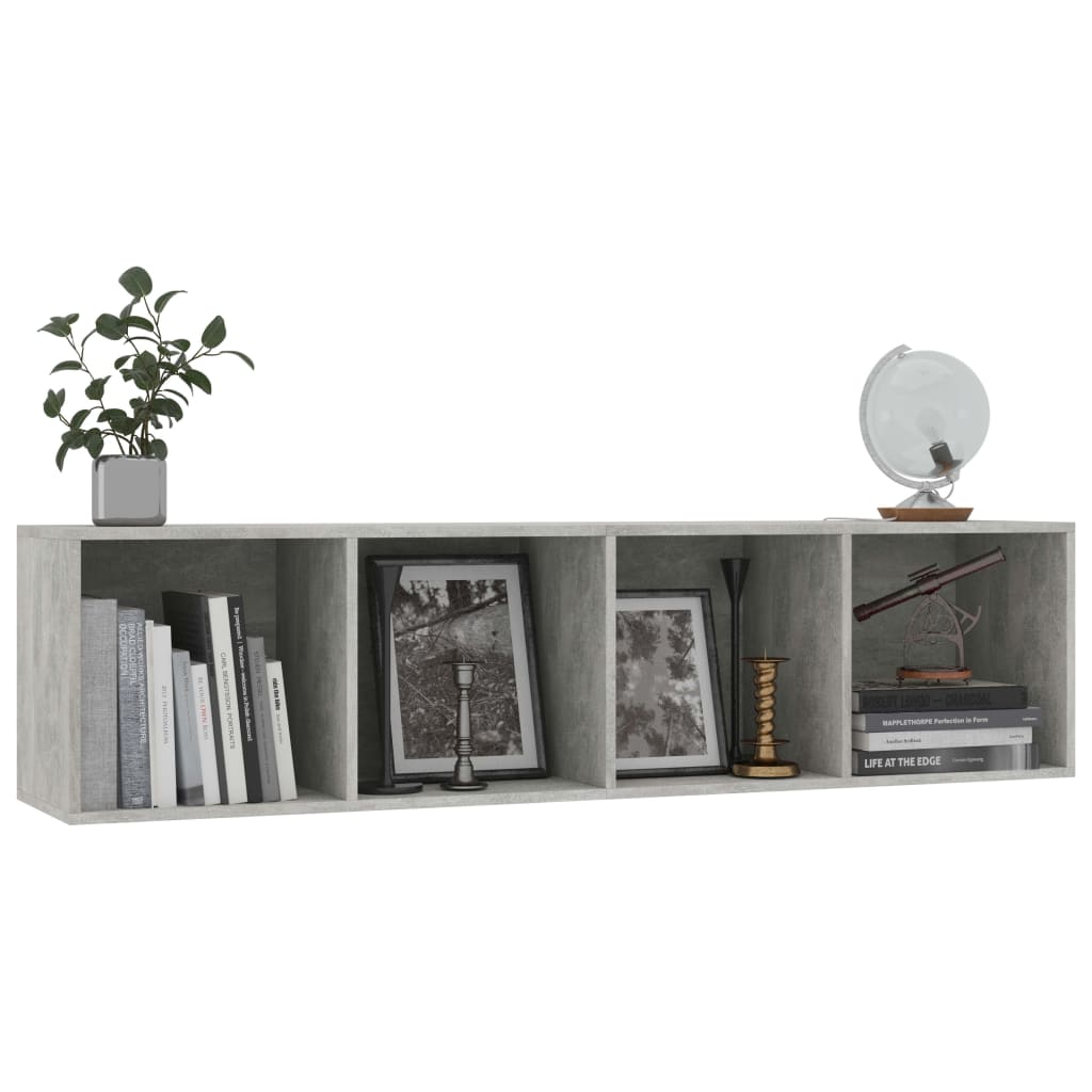 Libreria/porta TV Grigio cemento 143 x 30 x 36 cm