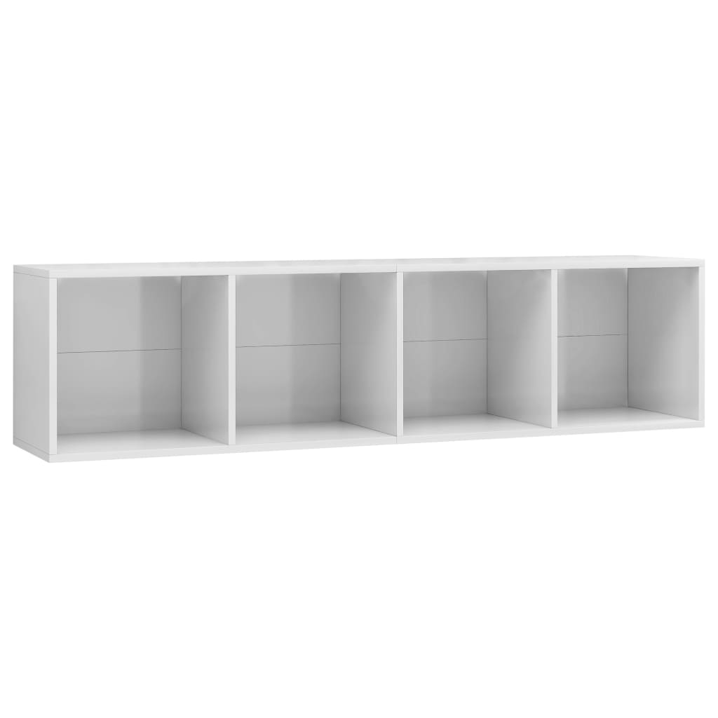 Libreria/porta TV Bianco lucido 143 x 30 x 36 cm