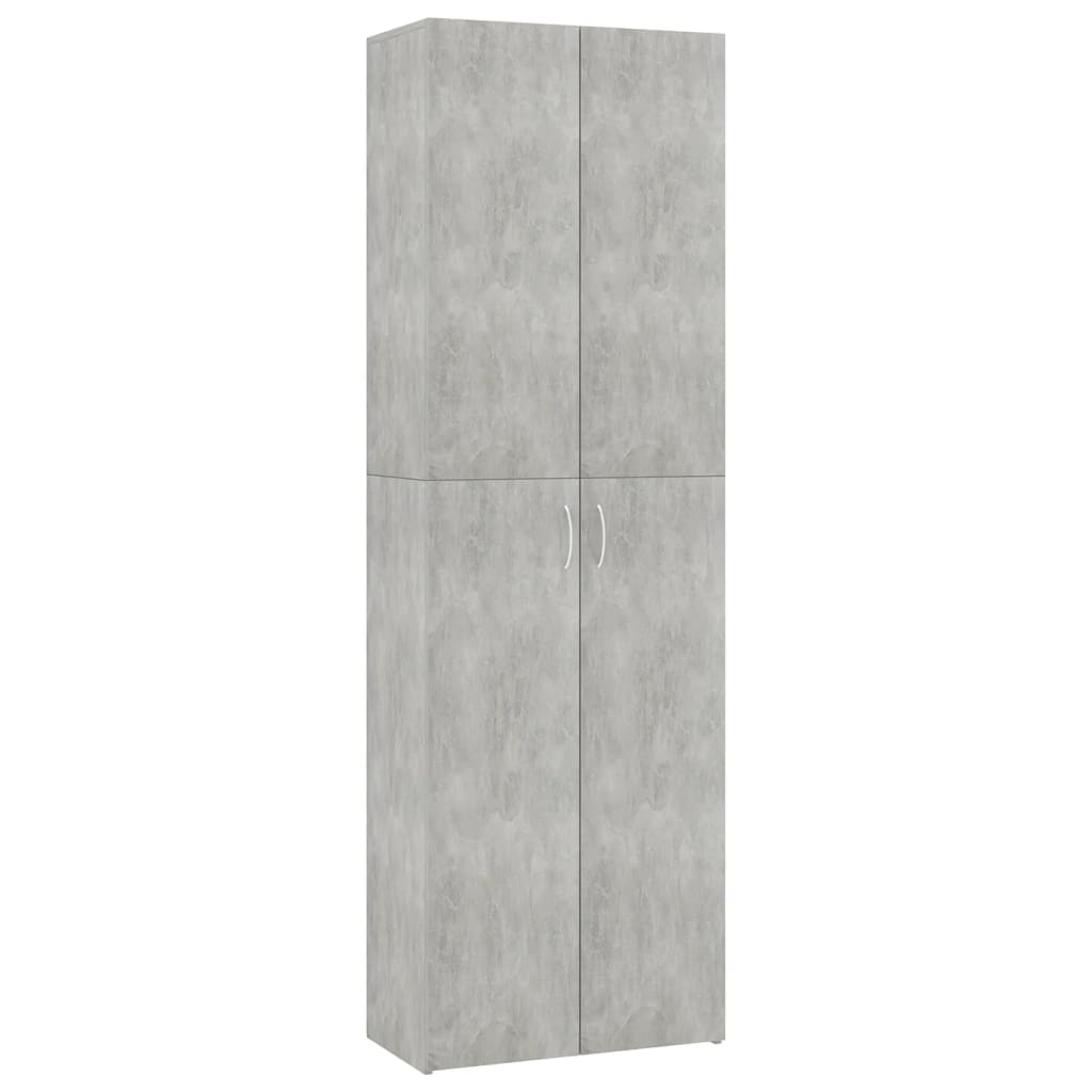 Gray desk cabinet Cerly 60x32x190 cm Agglomerated