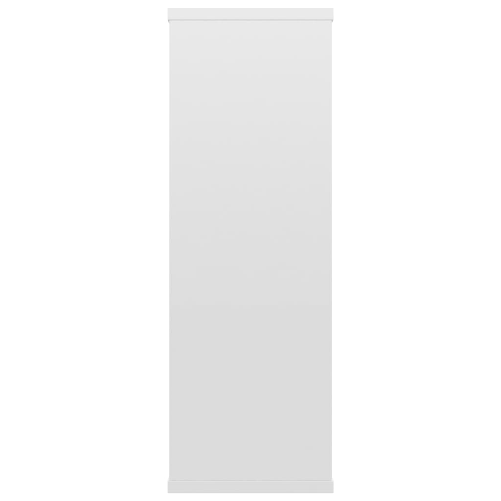 Shiny white wall shelves 104x20x58.5 cm agglomerated