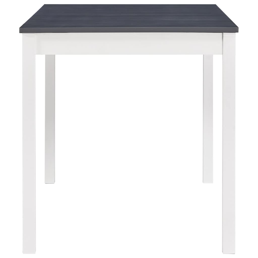 White and gray dining table 140 x 70 x 73 cm PIN