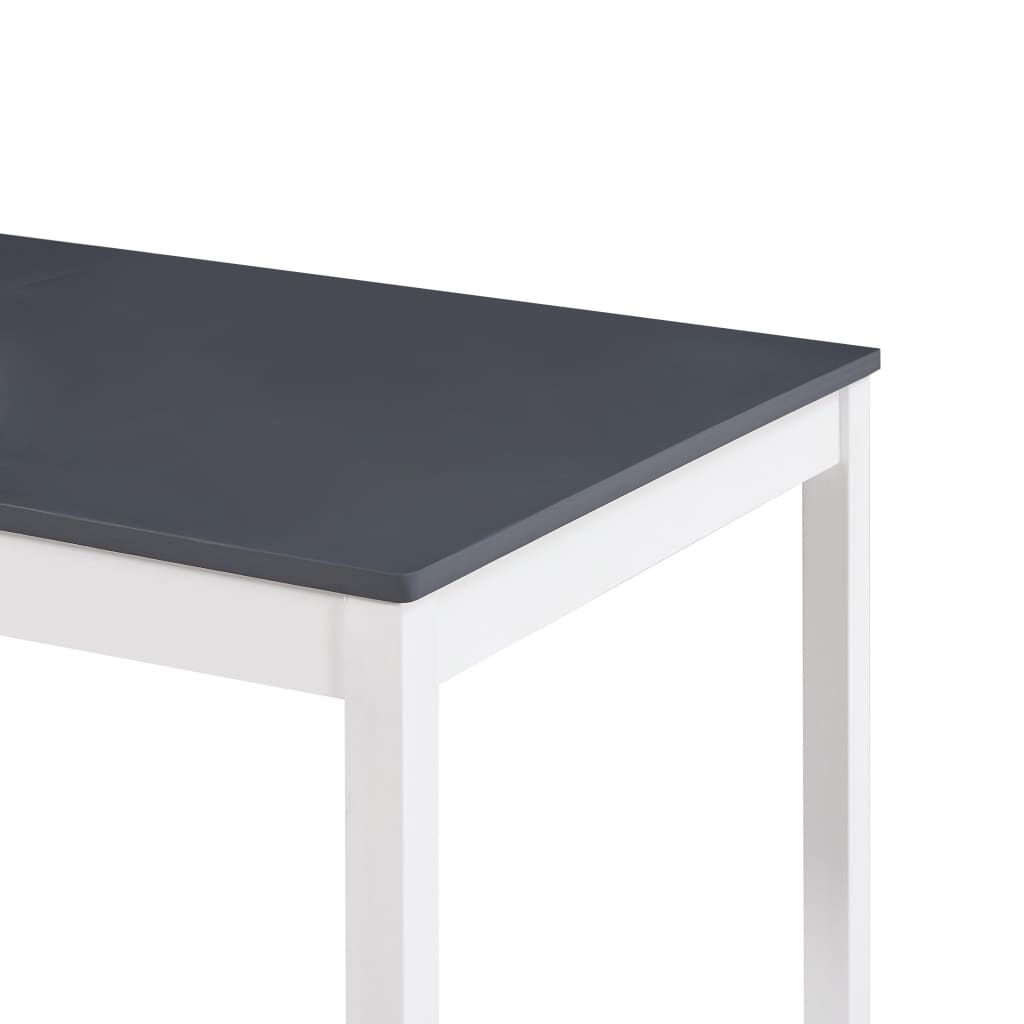 Tavolo da pranzo bianco e grigio 140 x 70 x 73 cm Pin