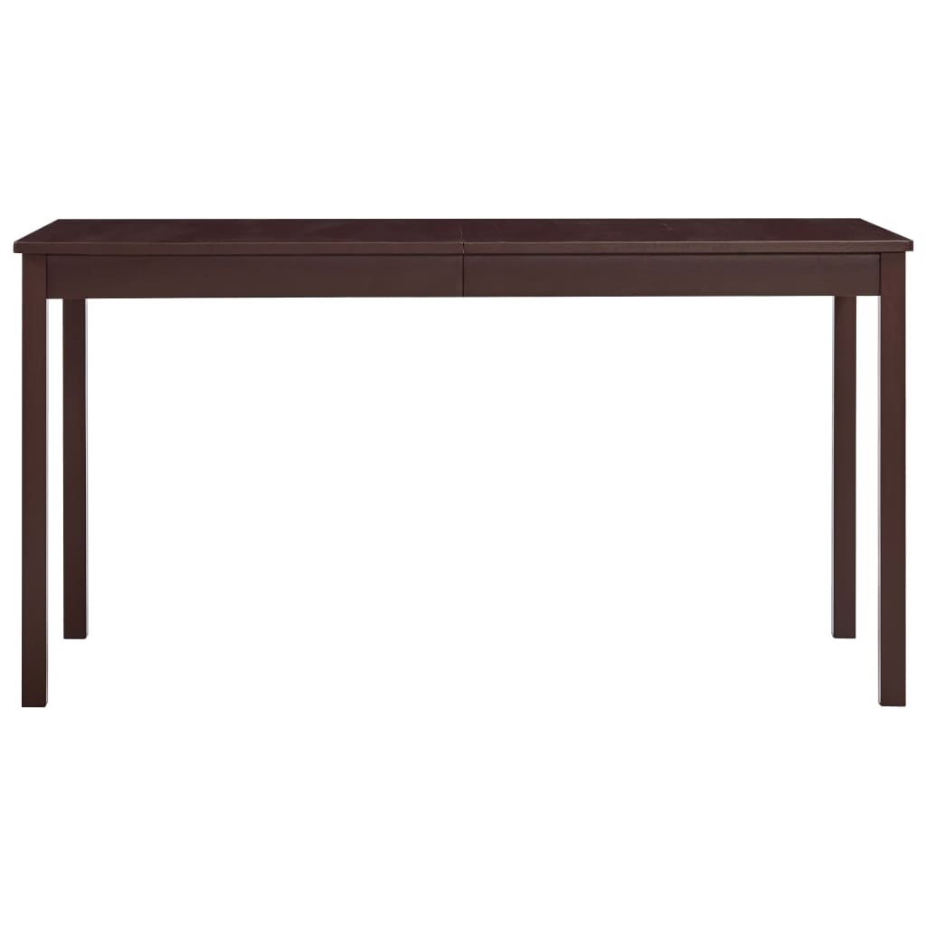 Tavolo da pranzo marrone scuro 140 x 70 x 73 cm Pino