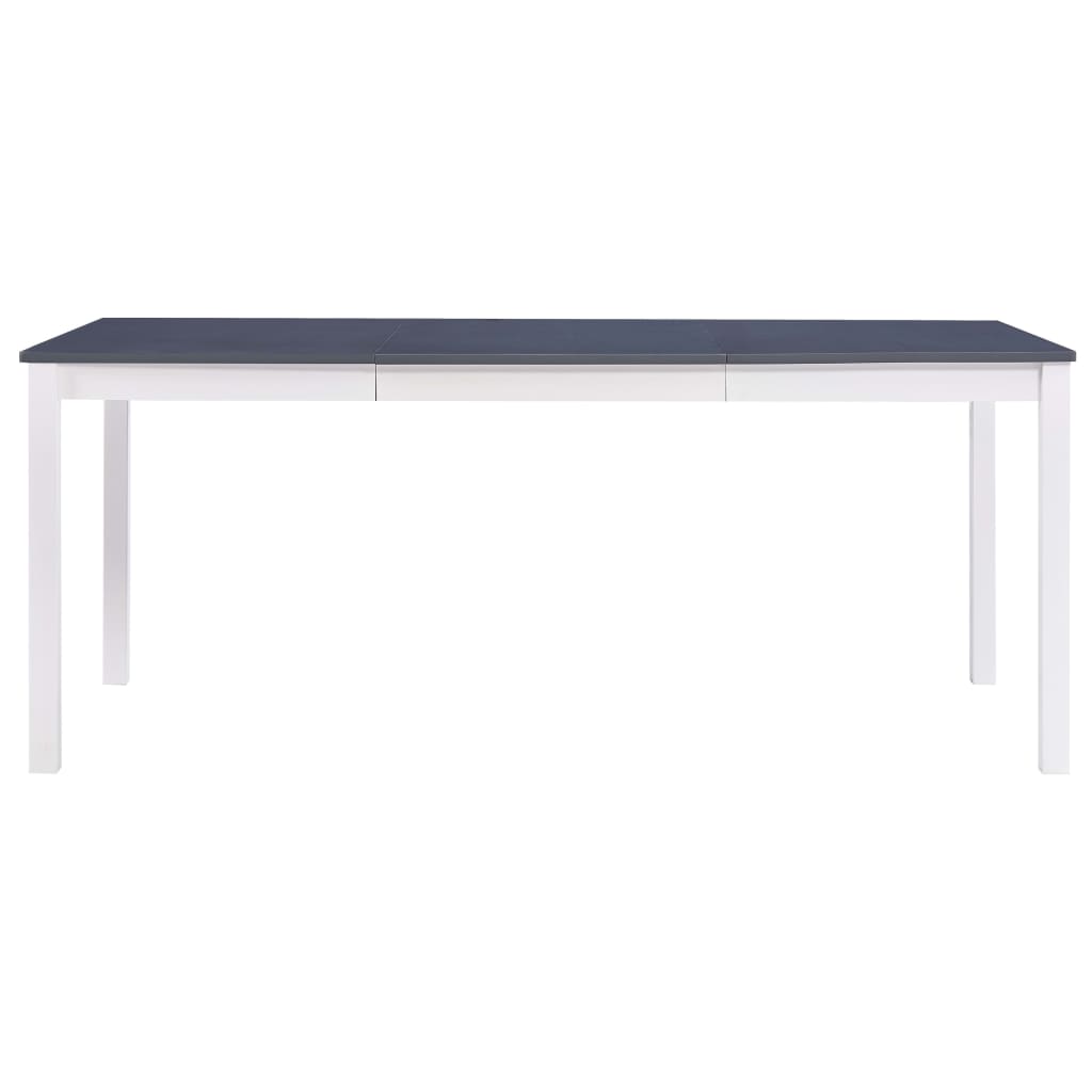 Tavolo da pranzo Bianco e grigio 180 x 90 x 73 cm Pino