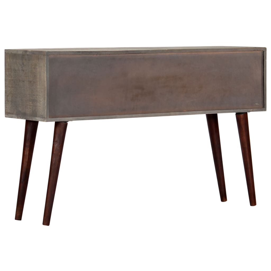 Gray console table 120x35x75 cm Solid mango wood wood