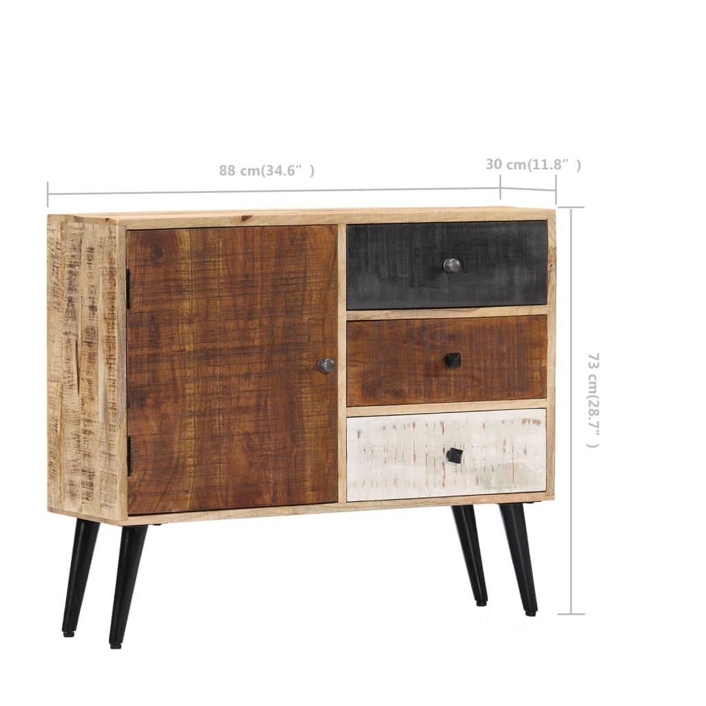 Buffet 88 x 30 x 73 cm massives Mangoholz