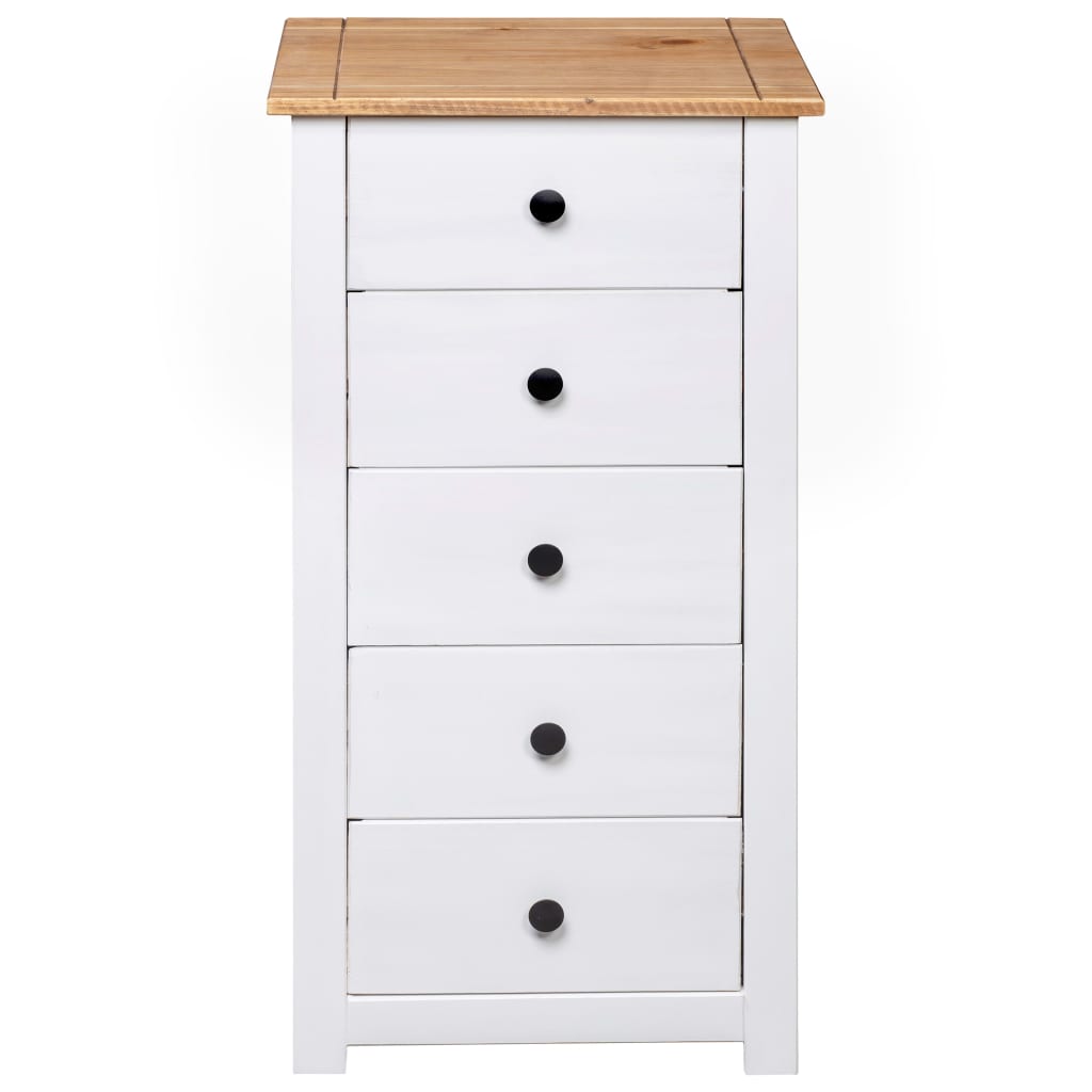 White buffet 46x40x89 cm Pin Panama range