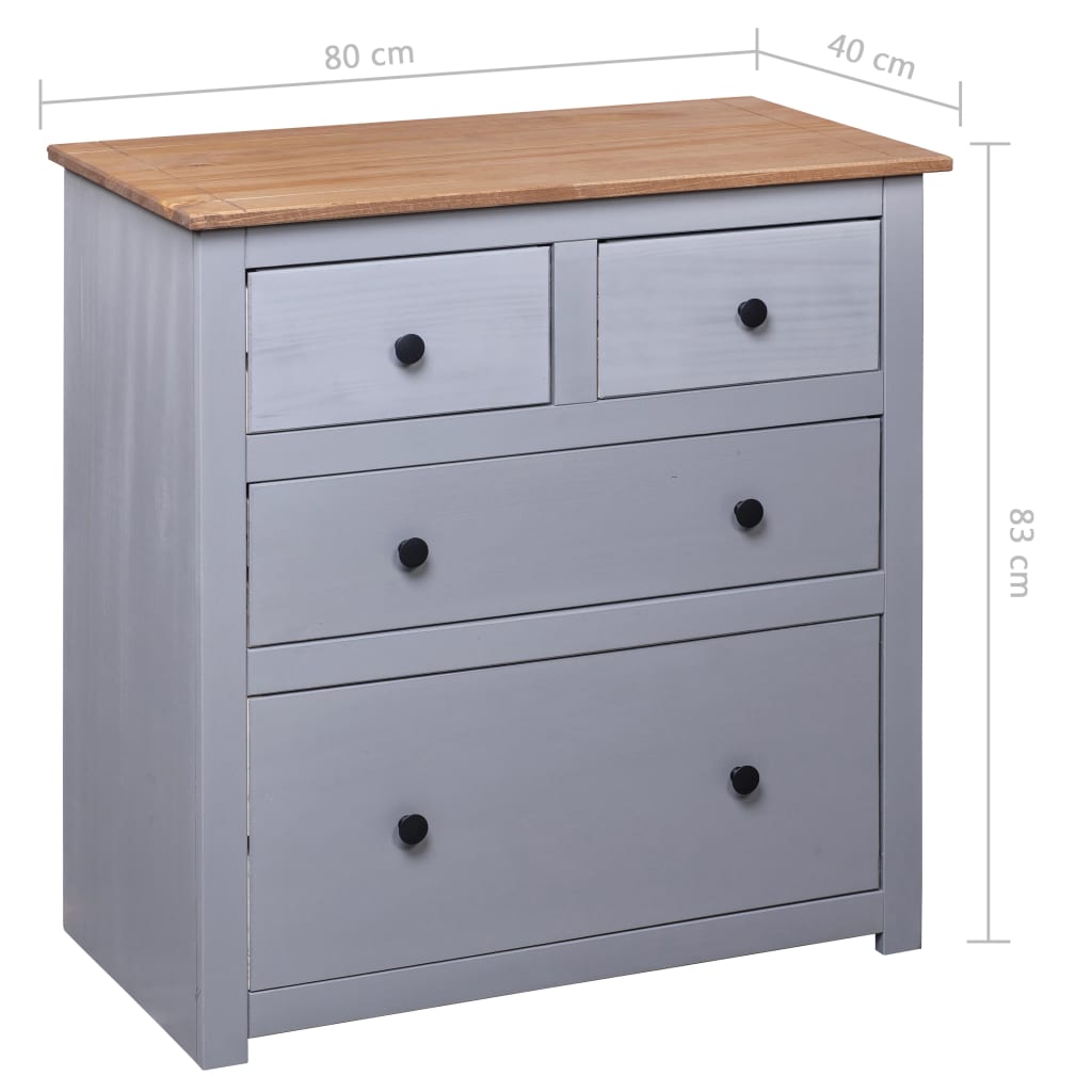 Gray buffet 80x40x83 cm PIN Panama range