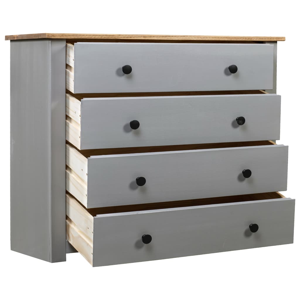Gray side cabinet 80x40x73 cm Pin Assortment Panama