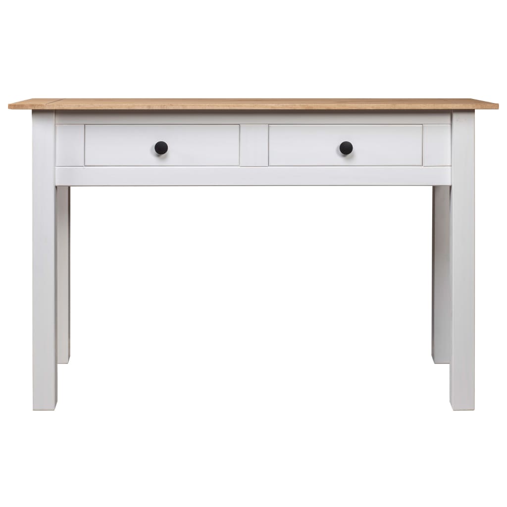 Table console Blanc 110x40x72 cm Pin solide Gamme Panama