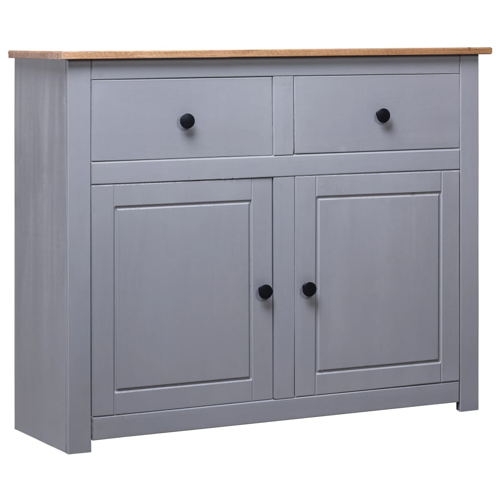 Buffet grigio 93x40x80 cm Assortimento per pin solido Panama