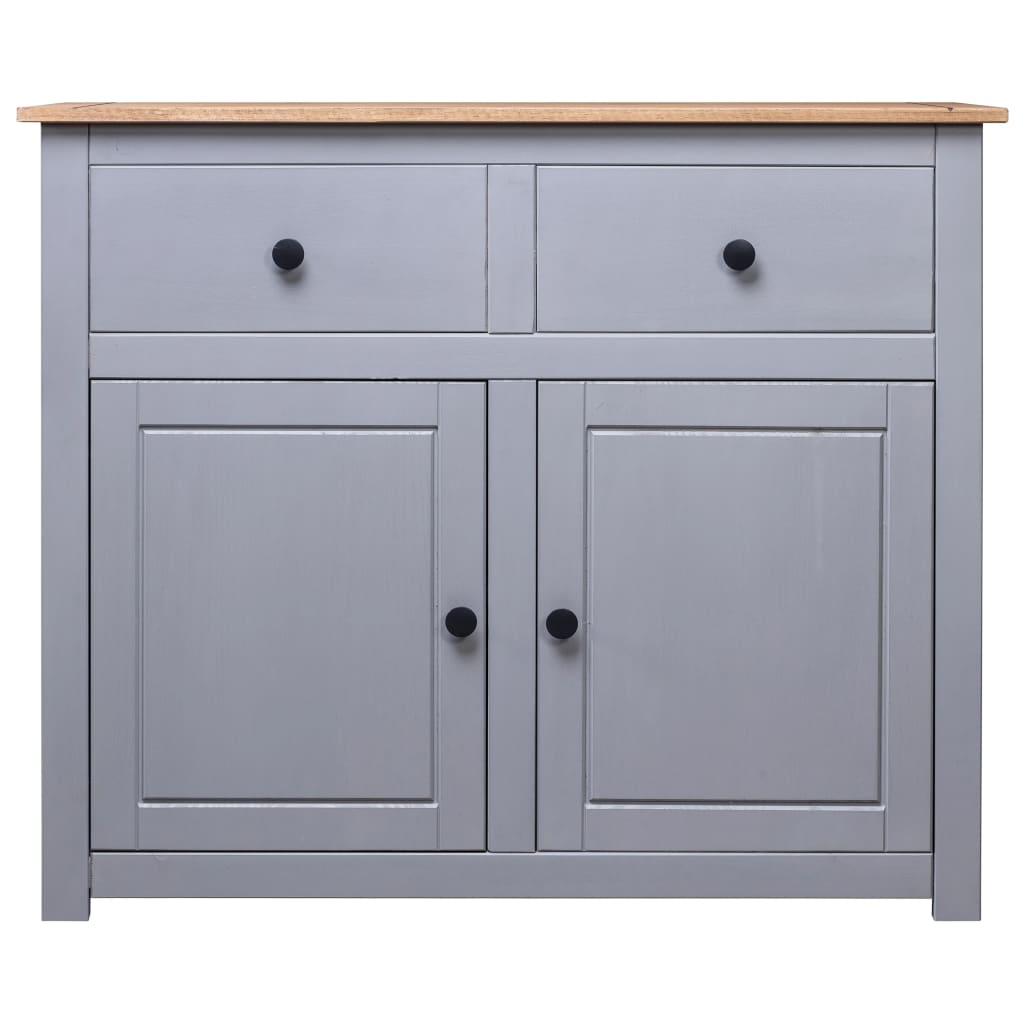 Buffet grigio 93x40x80 cm Assortimento per pin solido Panama