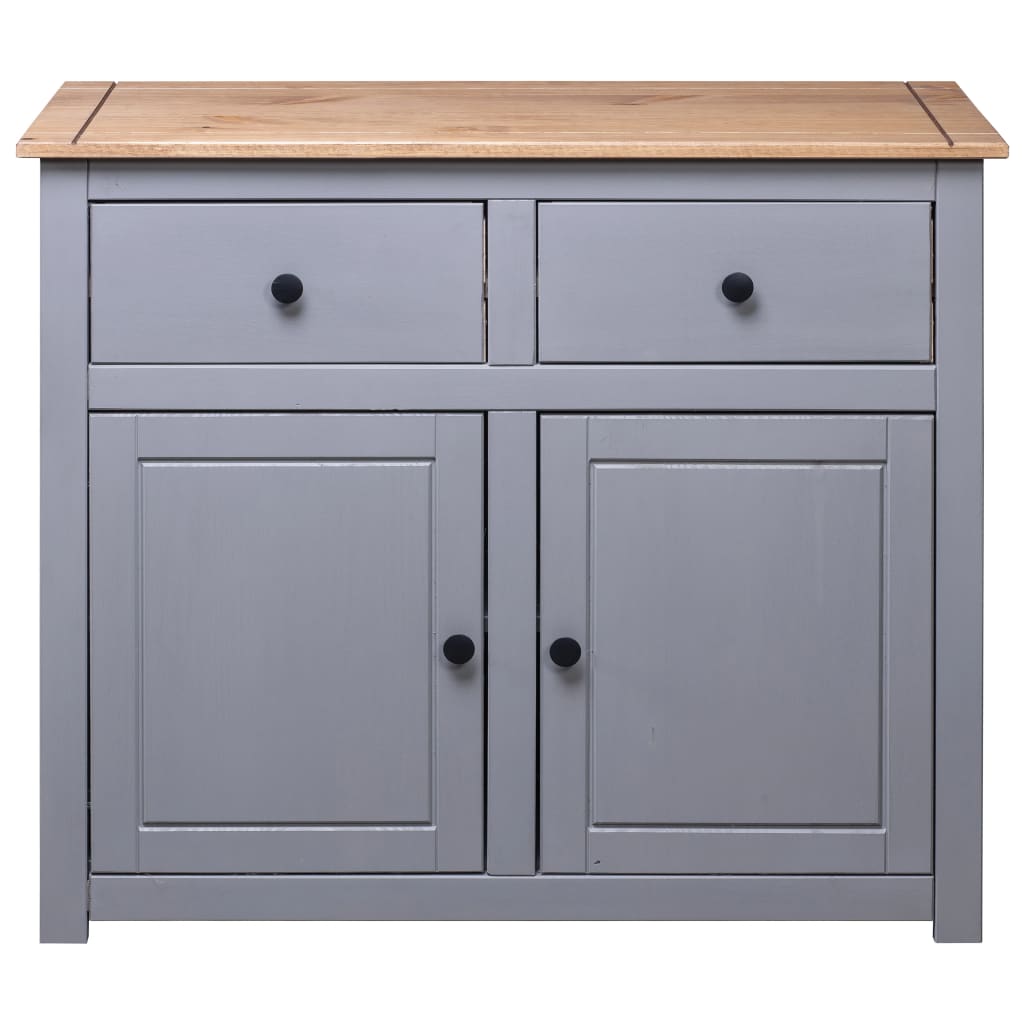 Buffet grigio 93x40x80 cm Assortimento per pin solido Panama