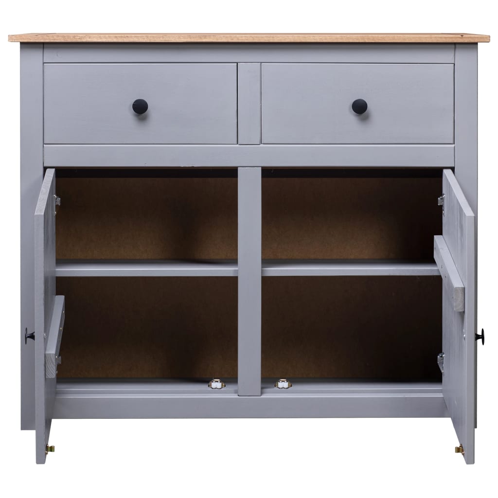 Graues Buffet 93x40x80 cm Feststift -Sortiment Panama