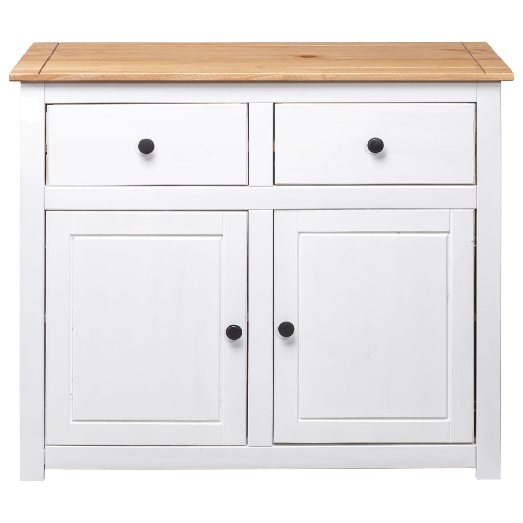 White buffet 93x40x80 cm Pin Panama range