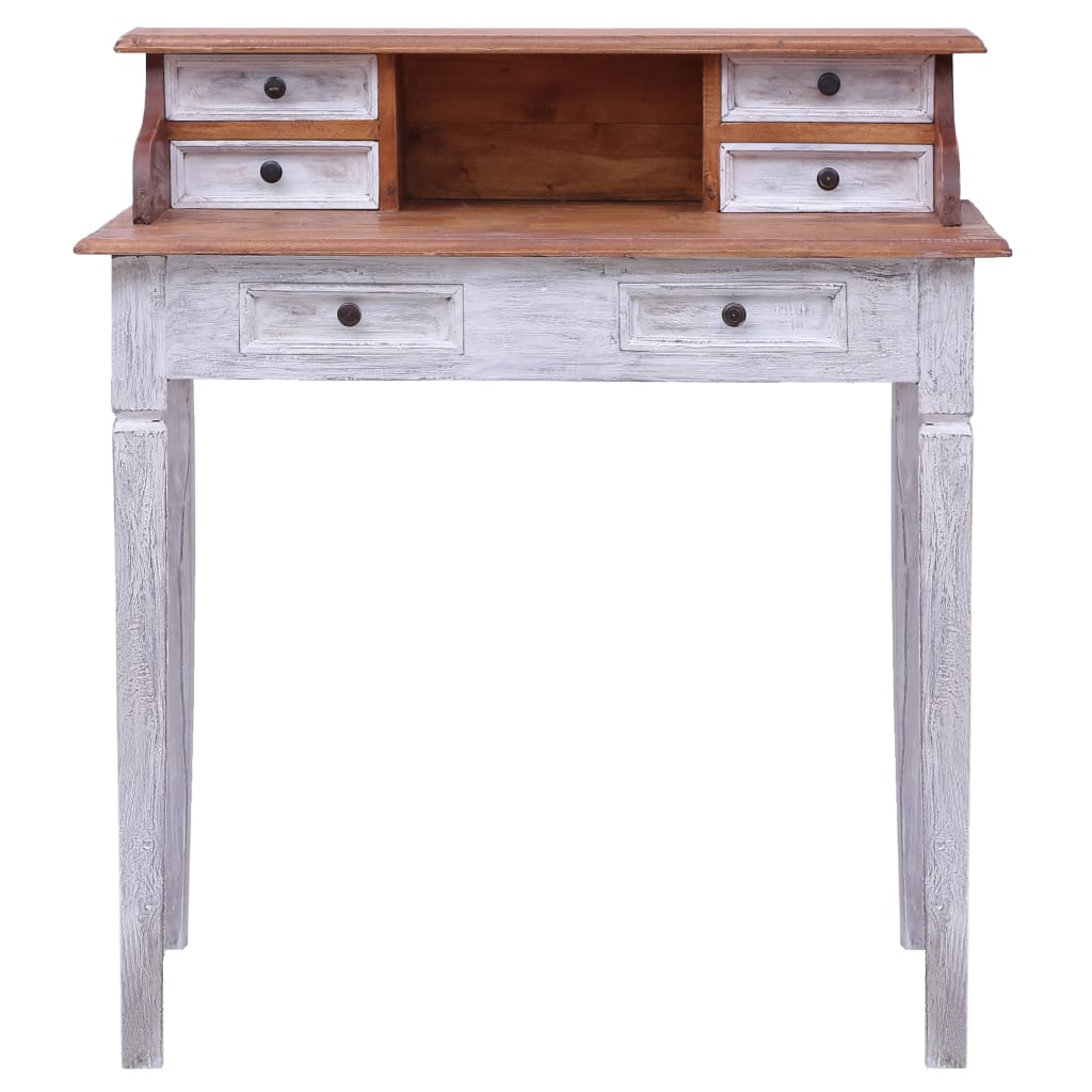 Desk with drawers 90x50x101 cm Solid recovery wood