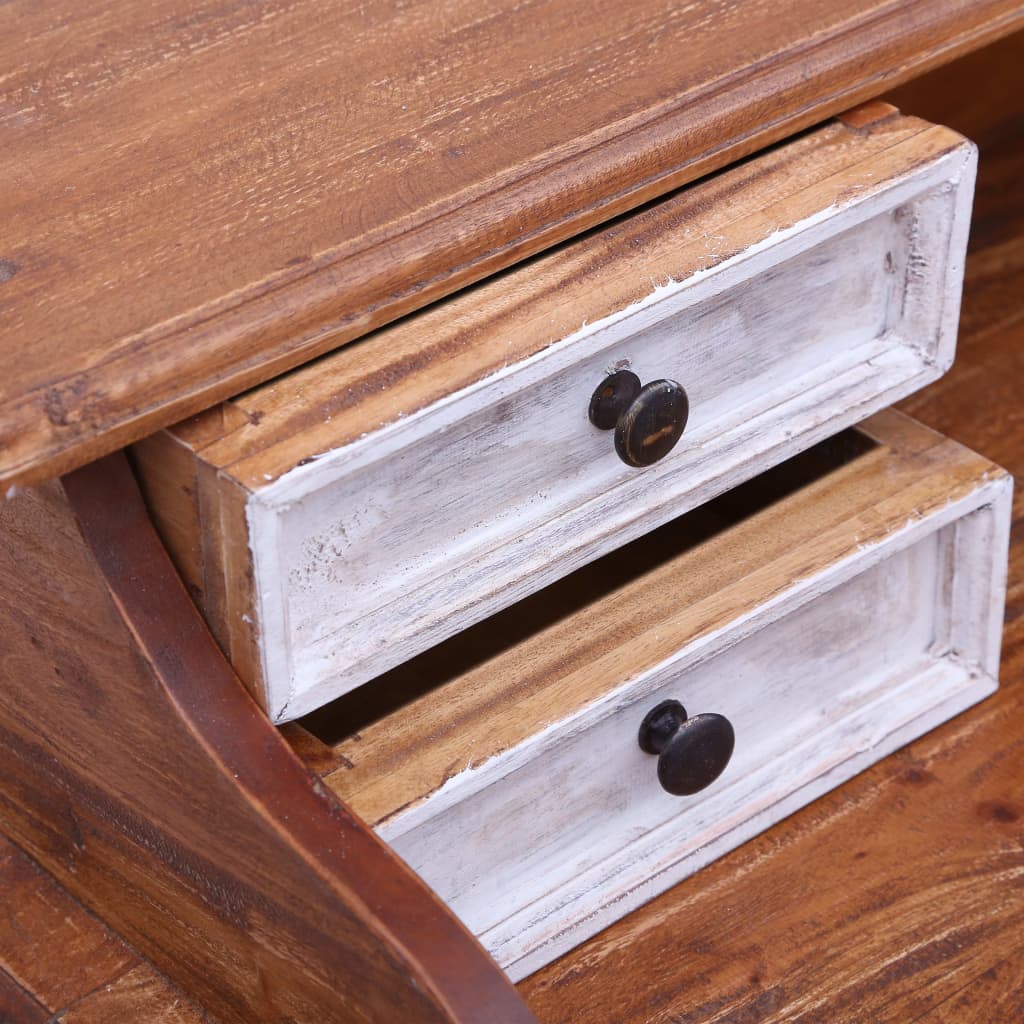 Schreibtisch mit Schubladen 90x50x101 cm Solid Recovery Holz
