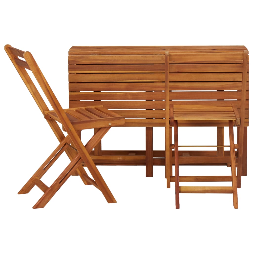 Tavolo fioriera e 2 sedie da bistrot in legno massello di acacia Giardino