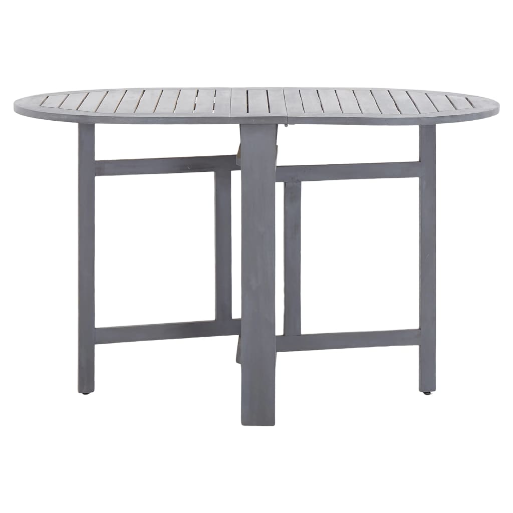 Tavolo da giardino grigio 120x70x74 cm Acacia solida