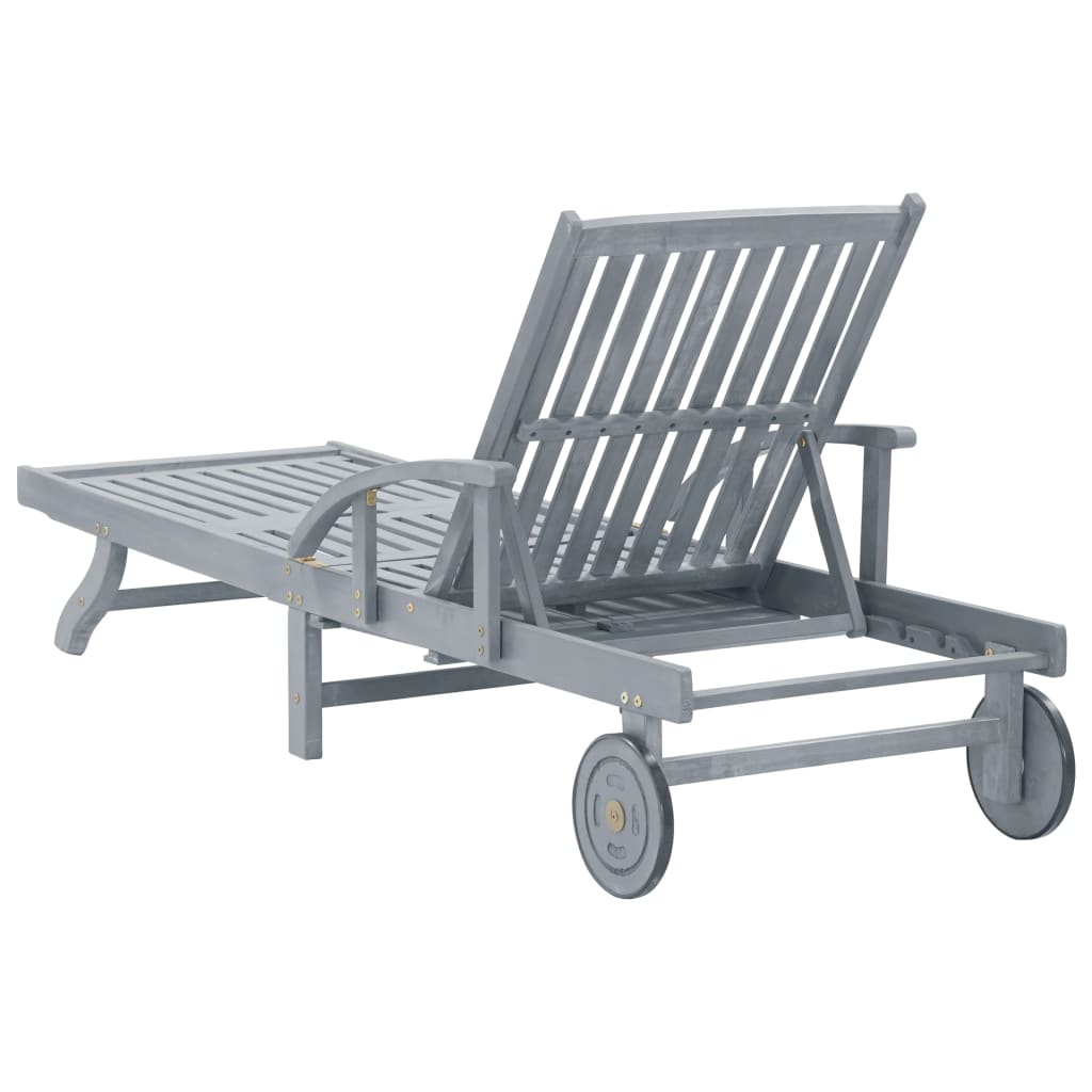 Solid Acacia Gray Gray Garden Chair