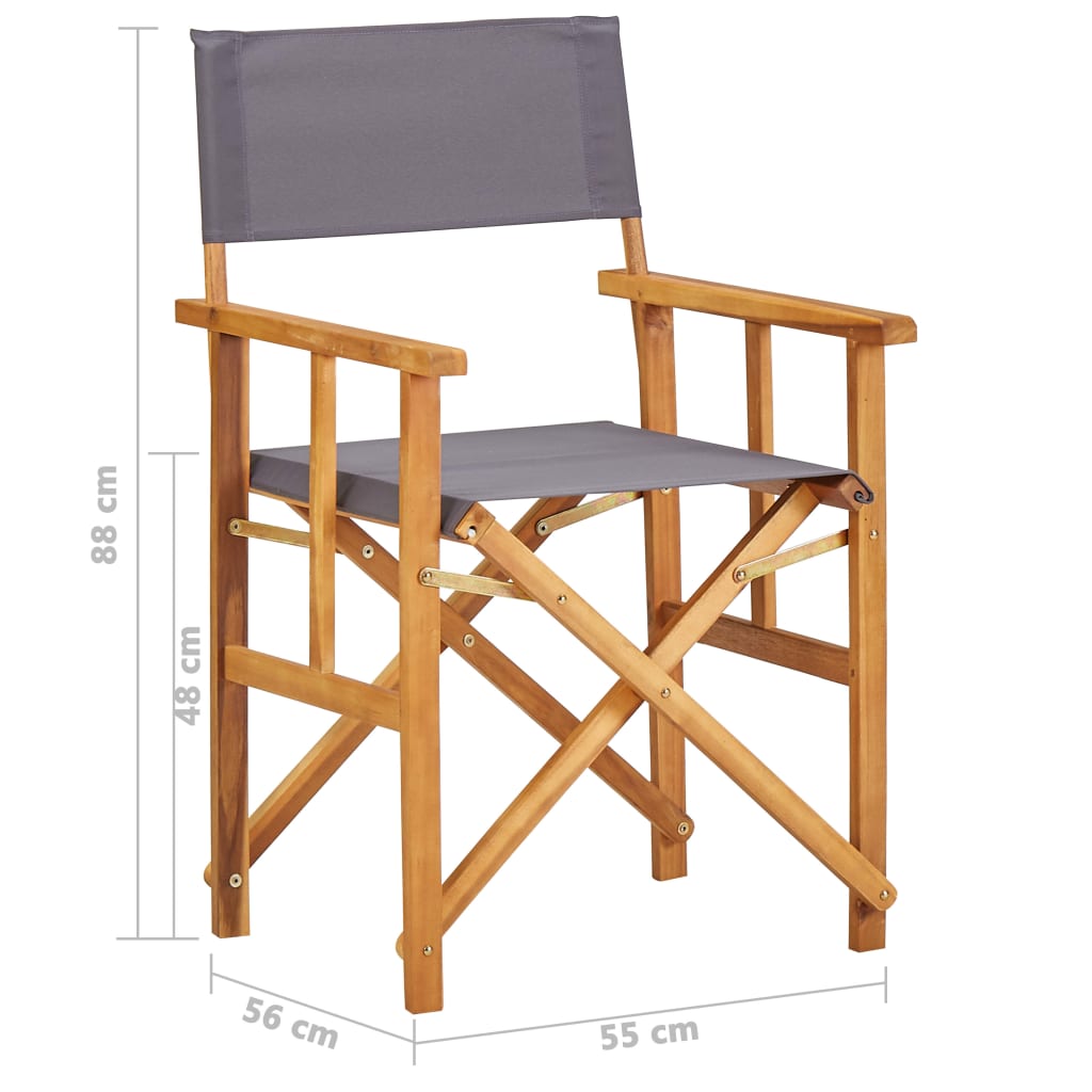 Acacia solid wood director chair