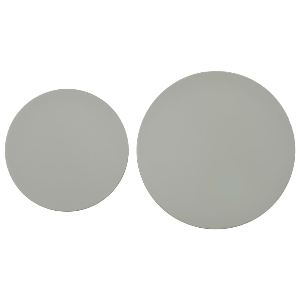 Tavolini laterali 2 pz. Pino massiccio grigio