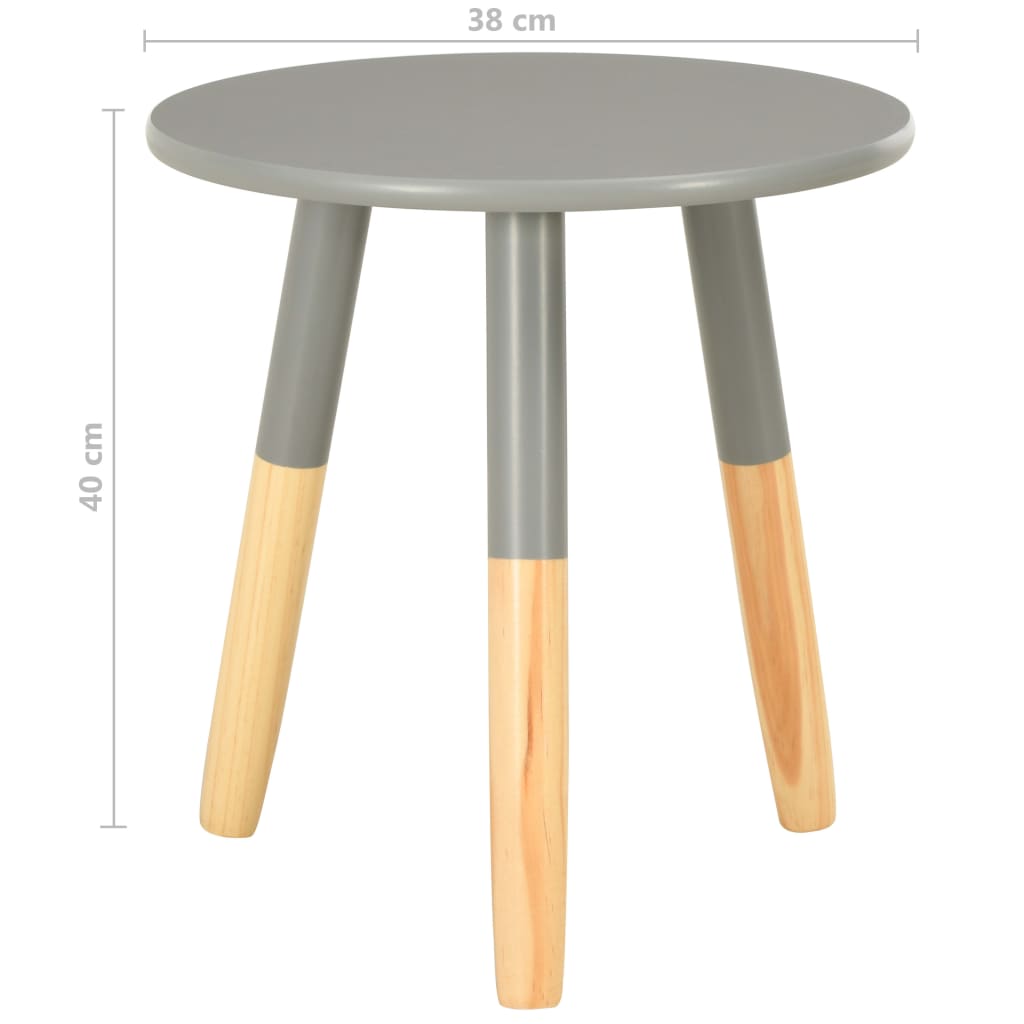 Activate tables 2 pcs Gray solid pine