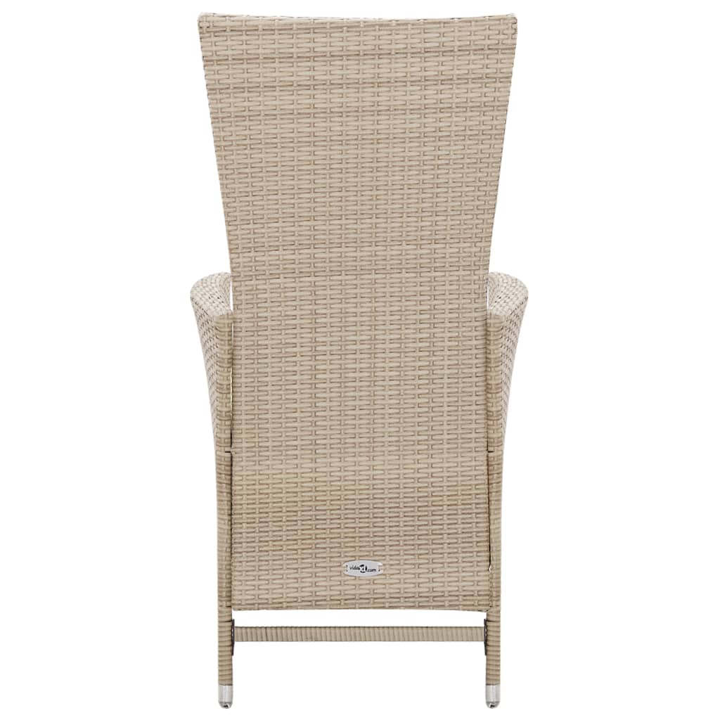 Mobili da giardino con cuscini 7 pz. Resina intrecciata beige