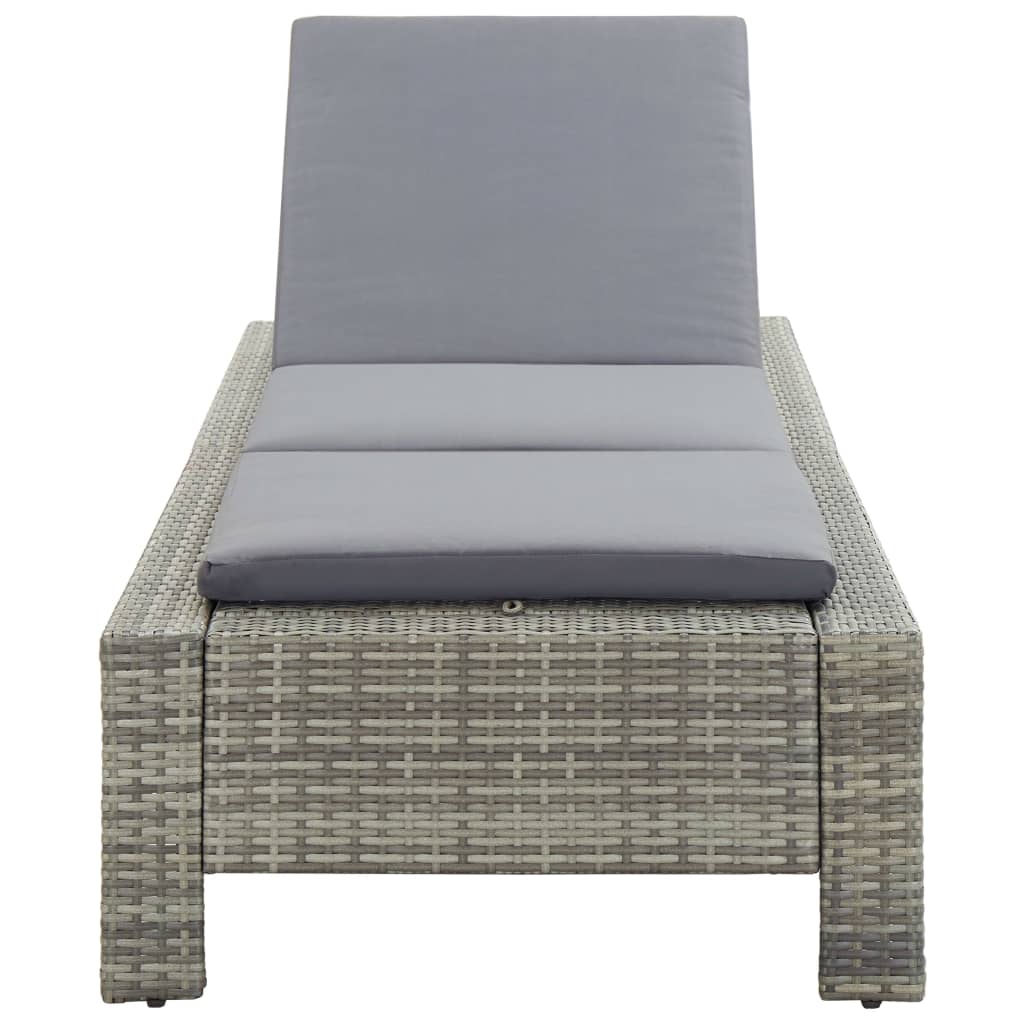 Transat with braided resin gray cushion