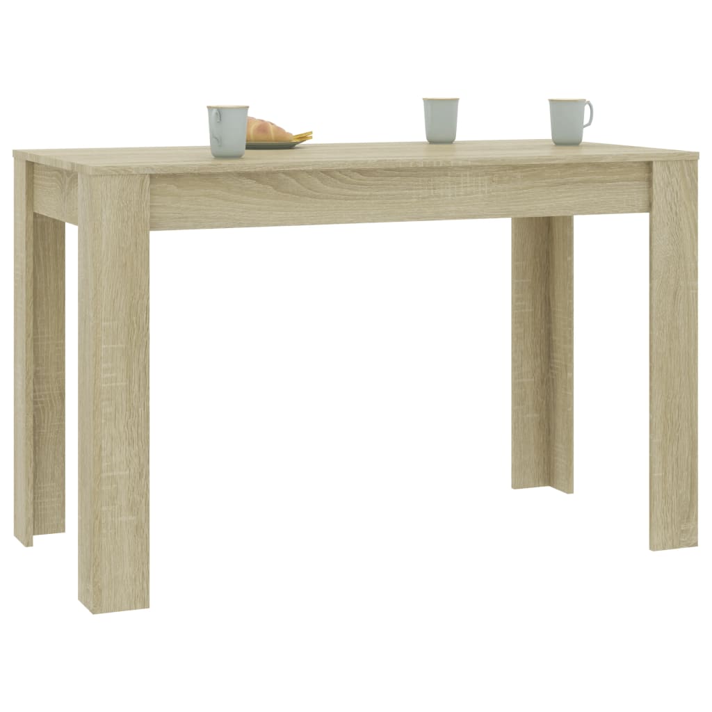 Sonoma oak dining table 120 x 60 x 76 cm agglomerated