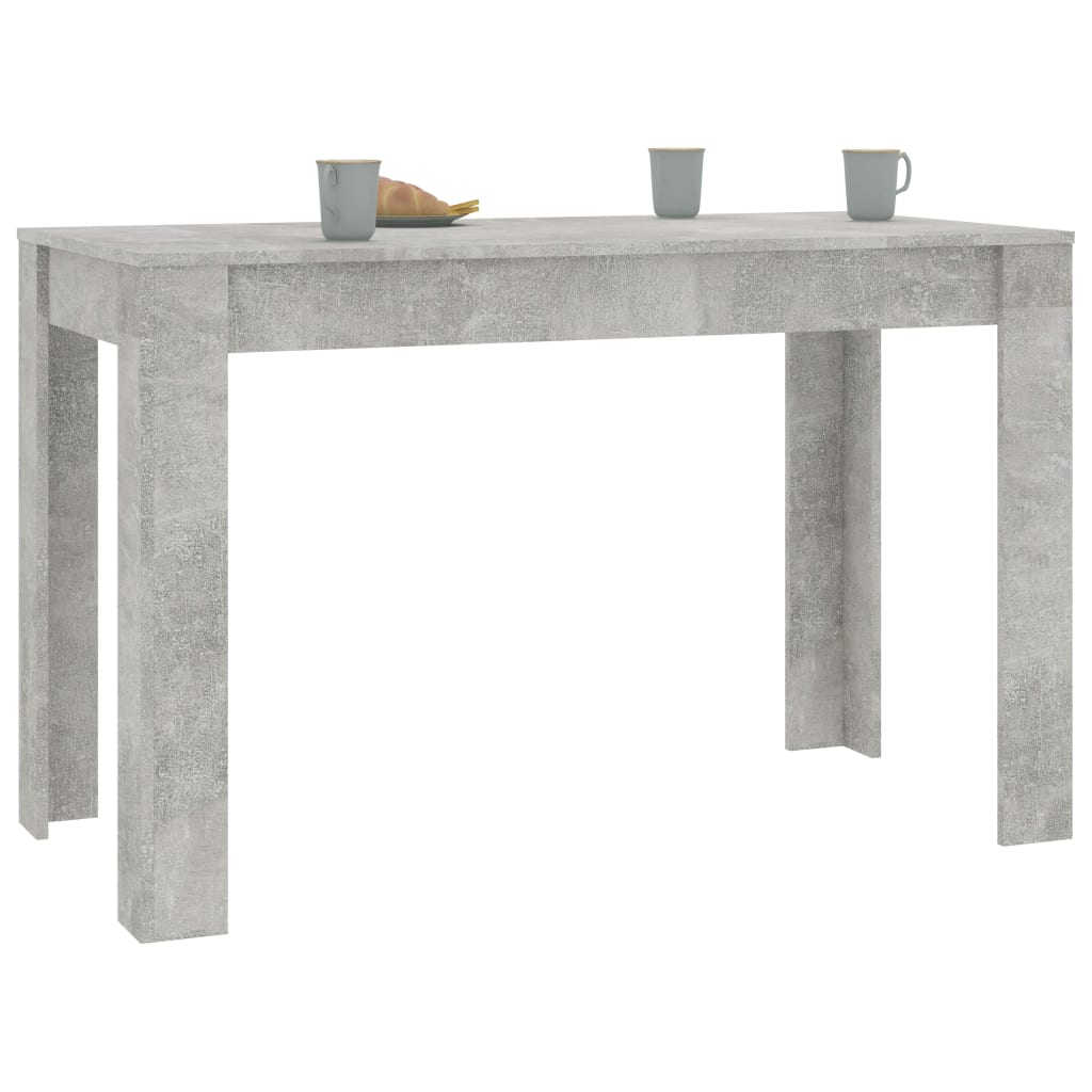 Concrete gray dining table 120 x 60 x 76 cm agglomerated