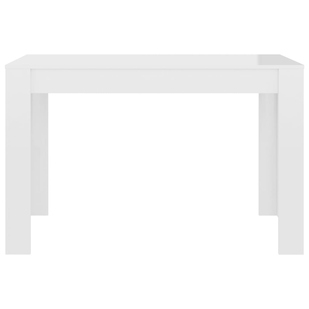 Tavolo da pranzo Bianco lucido 120x60x76 cm Truciolare