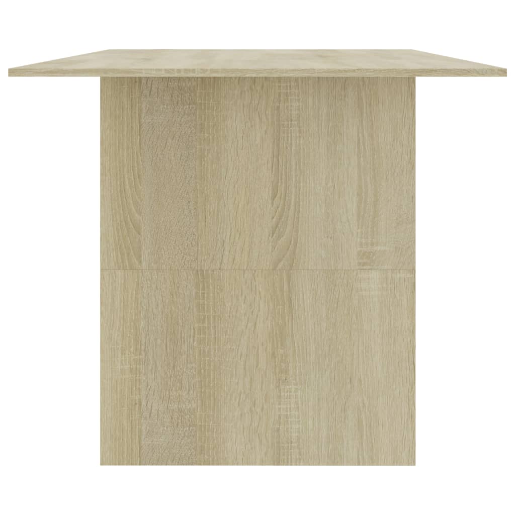 Sonoma oak dining table 180x90x76 cm agglomerated
