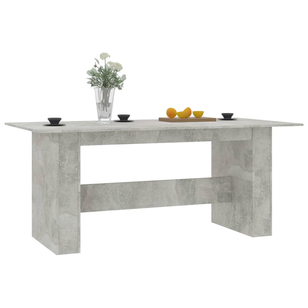 Concrete gray dining table 180x90x76 cm agglomerated