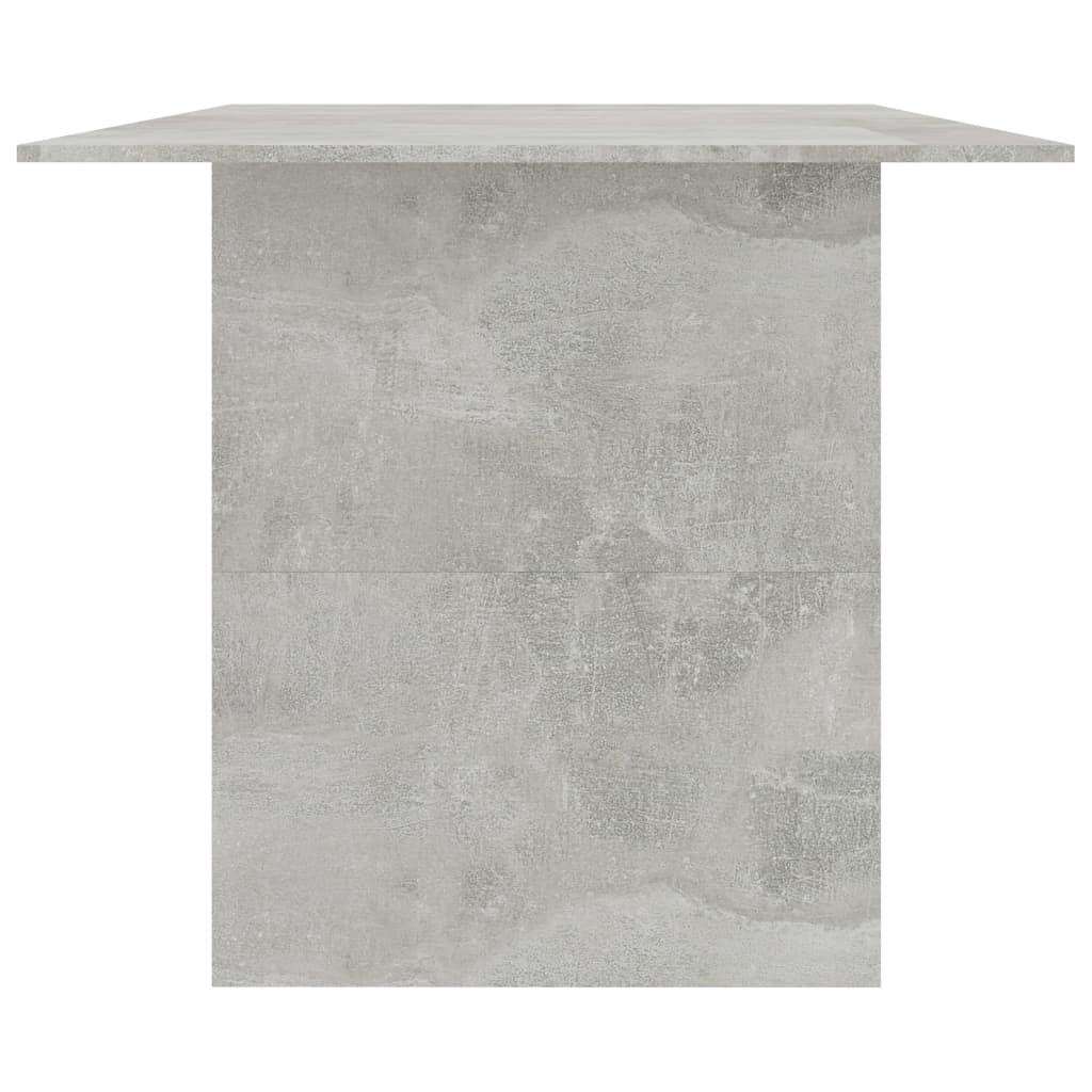 Concrete gray dining table 180x90x76 cm agglomerated