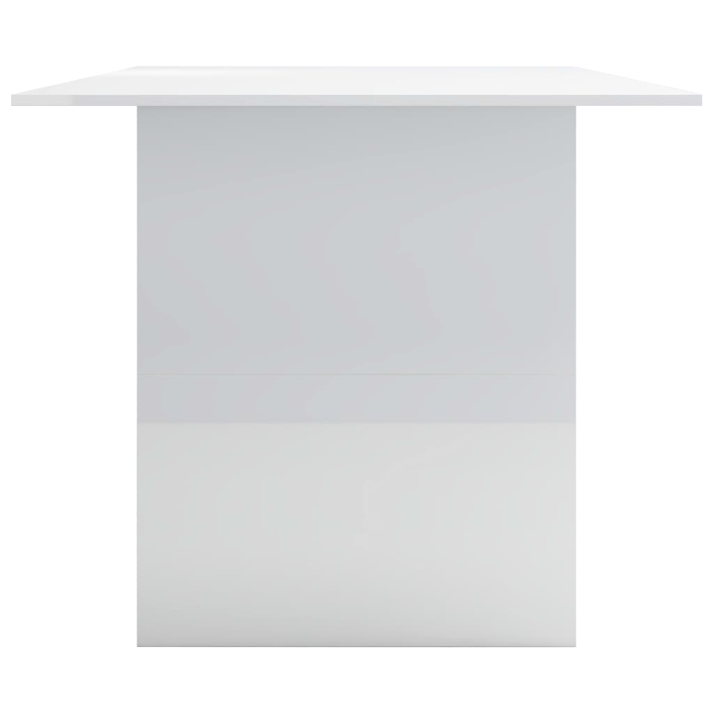 Tavolo da pranzo Bianco lucido 180x90x76 cm Truciolare