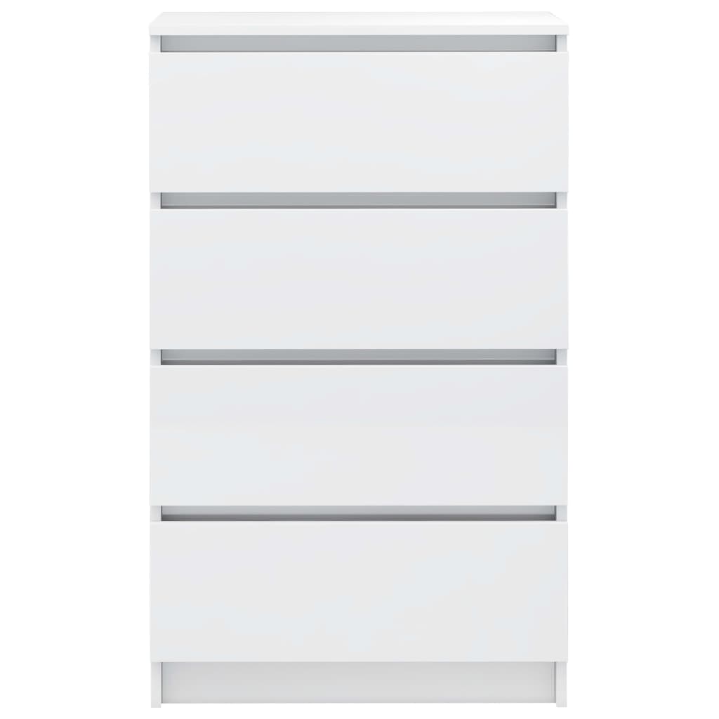 Shiny white buffet 60x35x98.5 cm Engineering wood