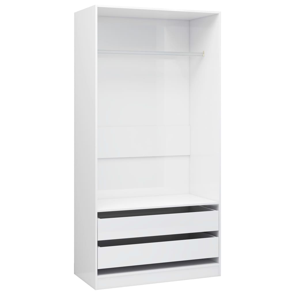 Brilliant White Wardrobe 100x50x200 cm agglomerato