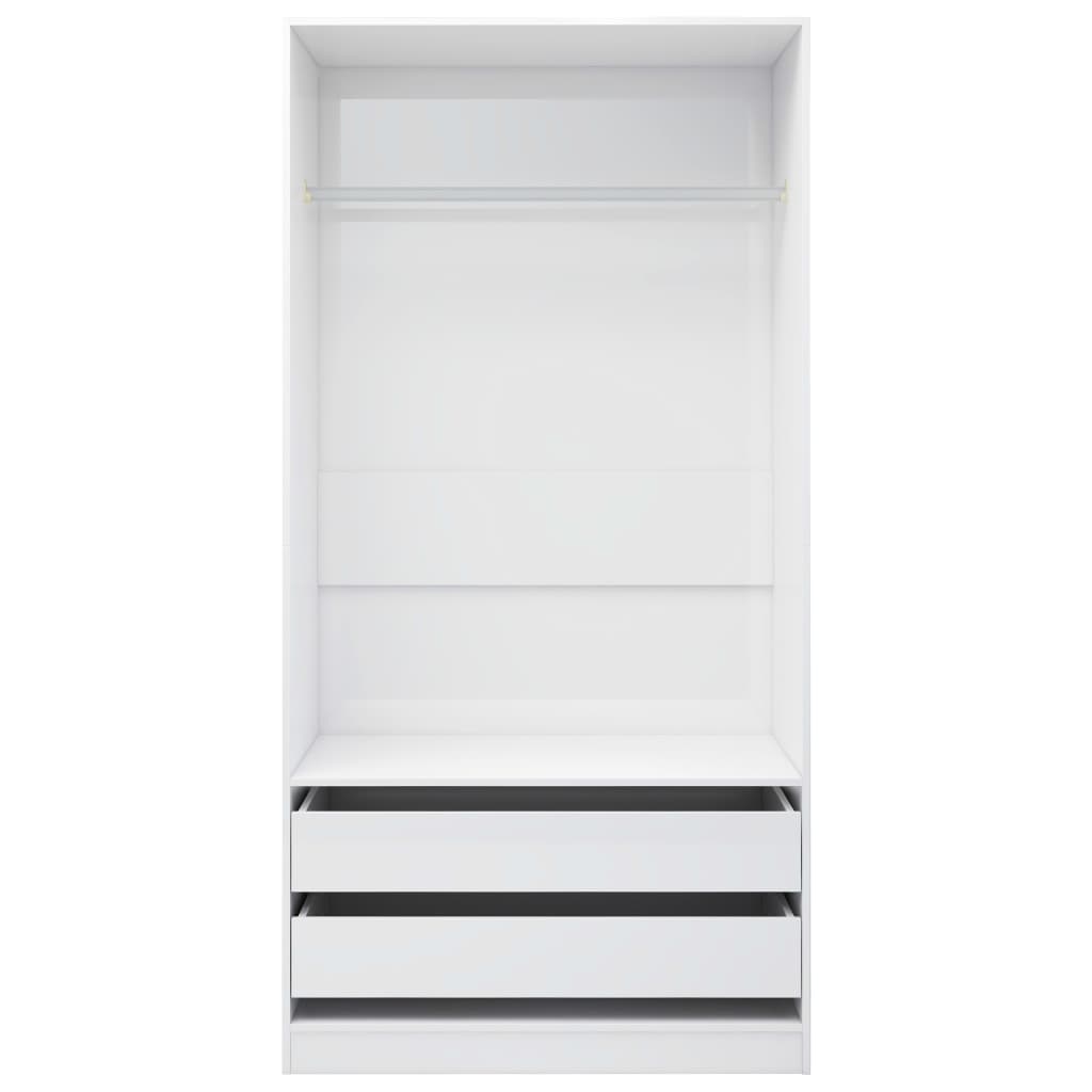 Brilliant White Wardrobe 100x50x200 cm agglomerato