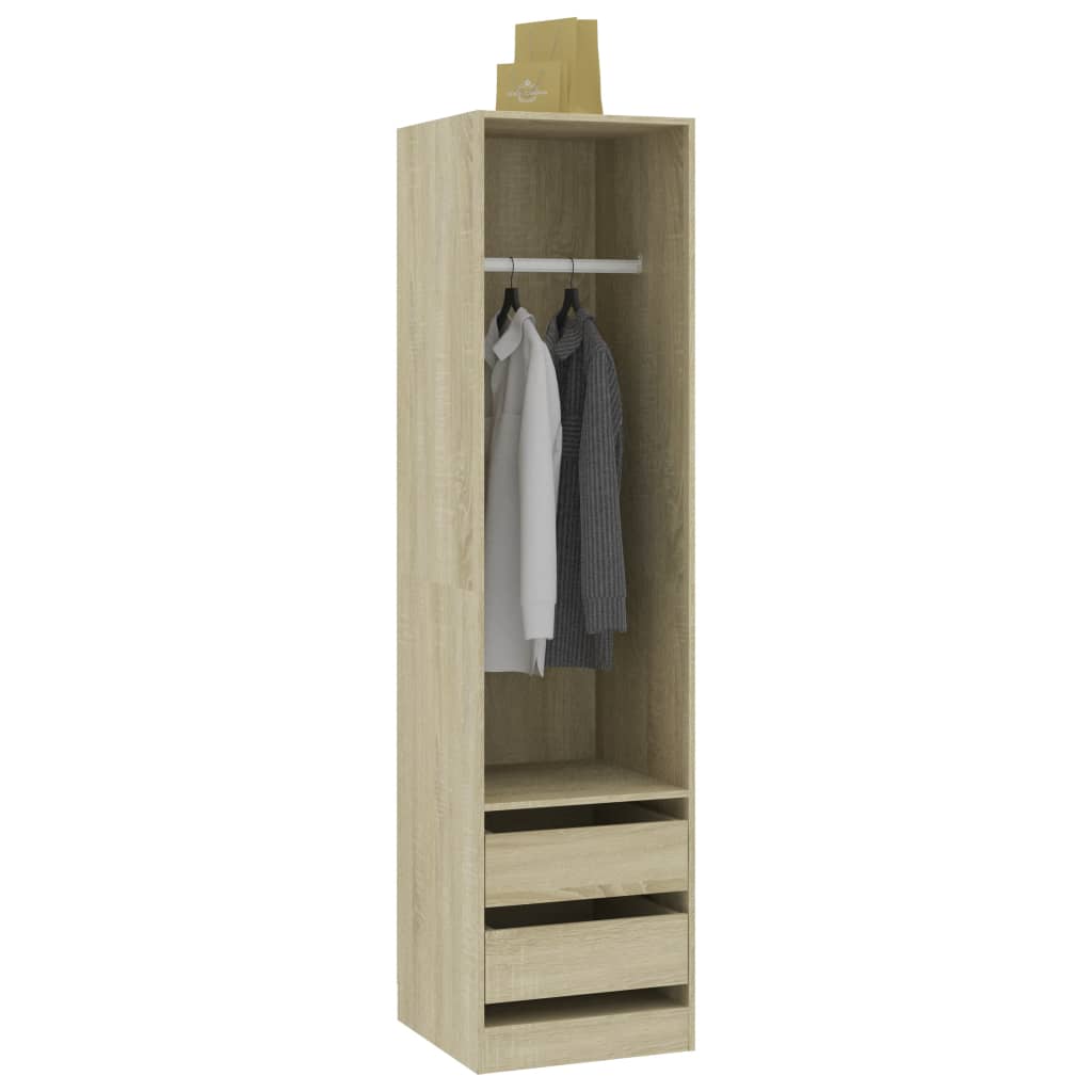 Wardrobe with Sonoma oak drawers 50x50x200 cm agglomerated