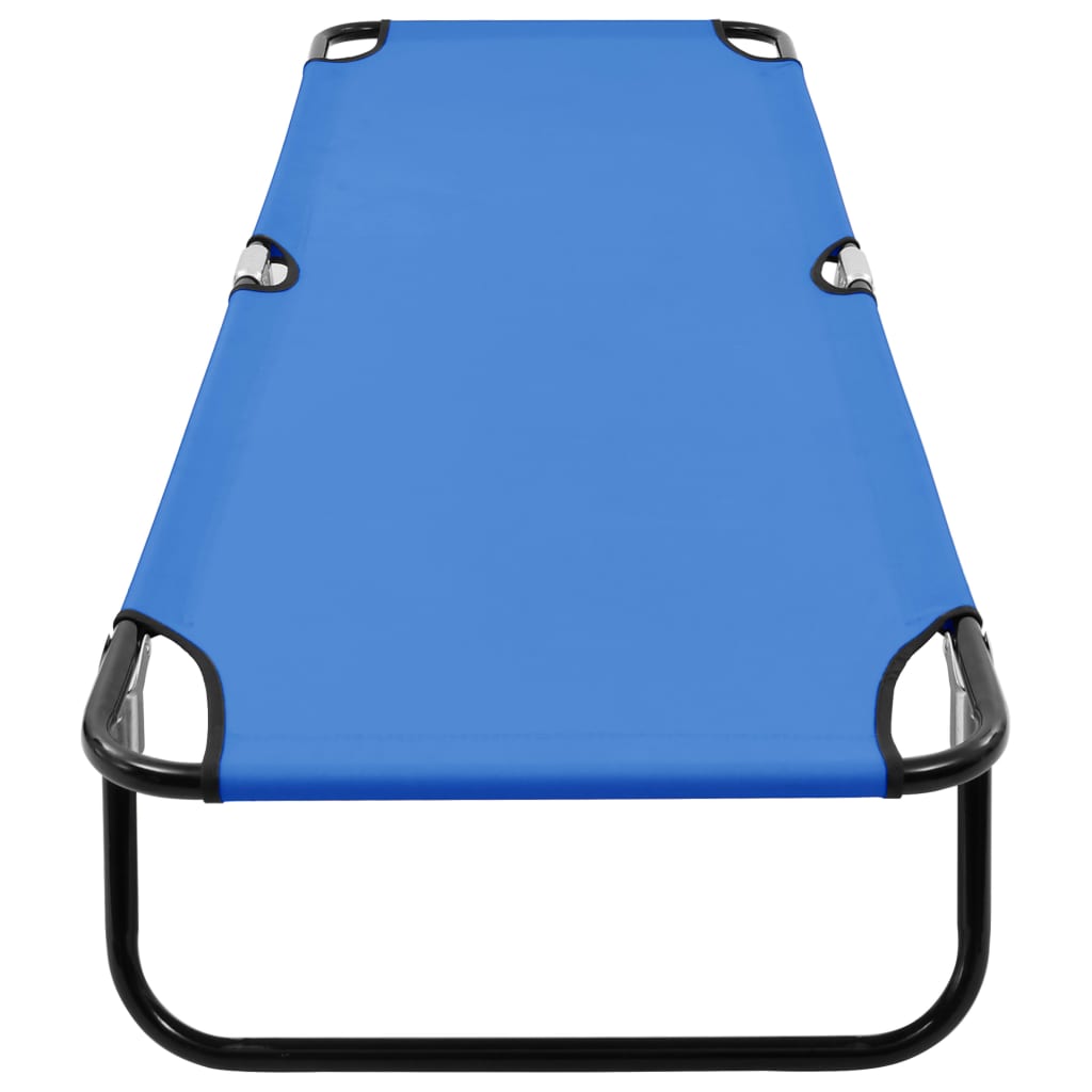 Chaise longue pliable Bleu Acier